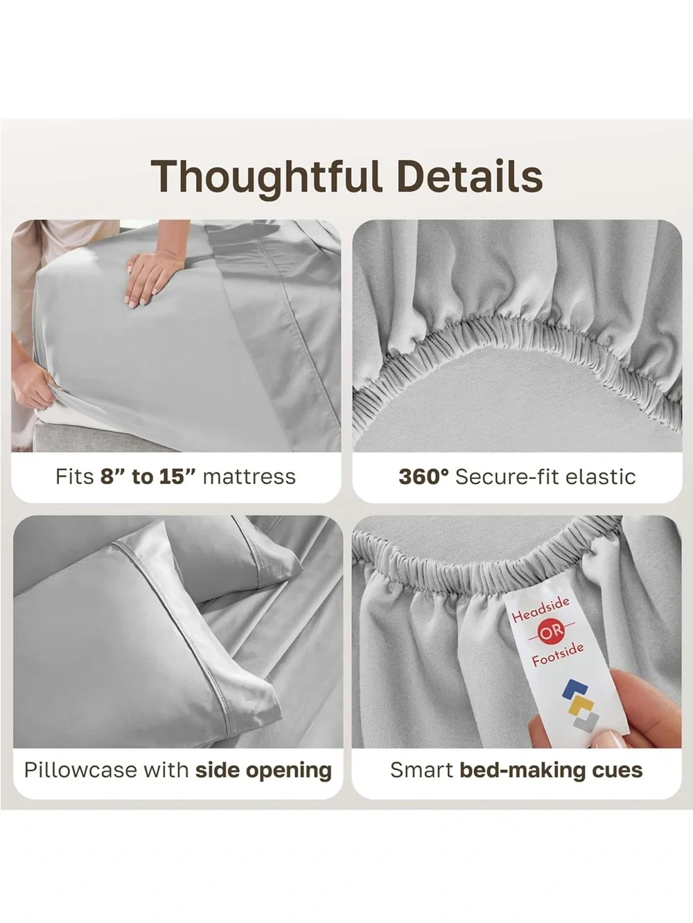 California Design Den Sheet Set Twin XL Light Grey